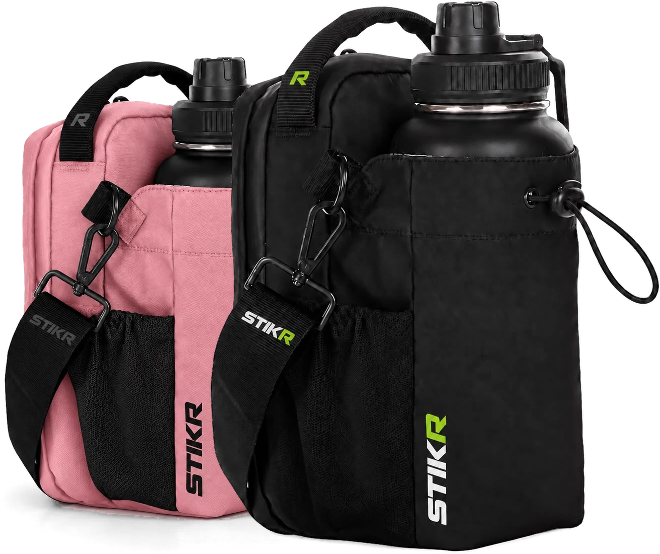 STIKR pouch in pink and black