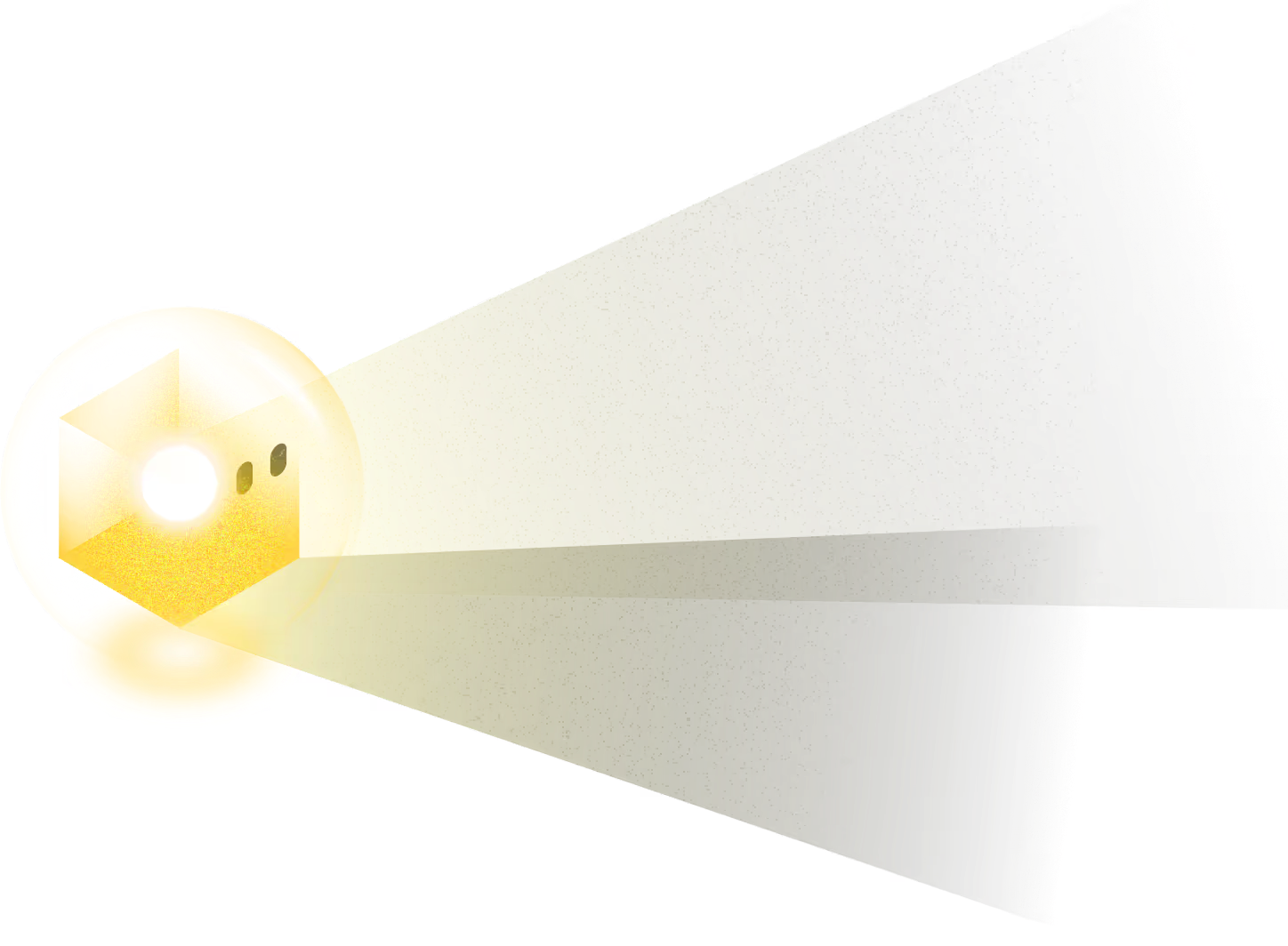 Athlete training with a flashlight-style beam overlay